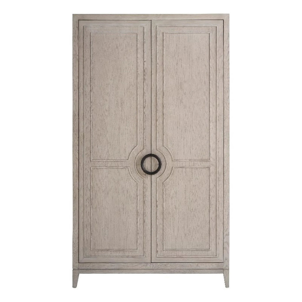 Gray Oak Wood Two Door Wardrobe O4961