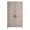 Gray Oak Wood Two Door Wardrobe O4961
