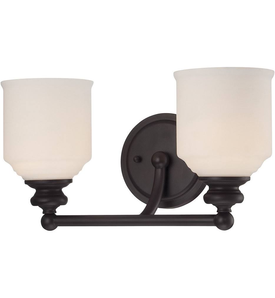 2 Light Warm Brass Bath Light S653397