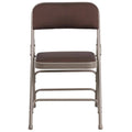 Brown Patterned Metal Folding Chair (2-Pack) Q846