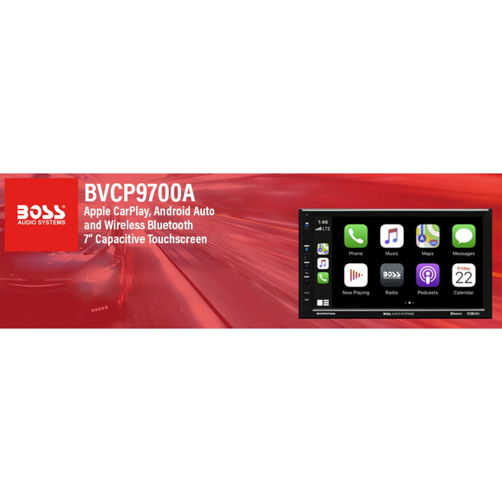 Double Din 7 Inch Touchscreen Car Stereo with Apple CarPlay Android Auto Bluetooth U780770