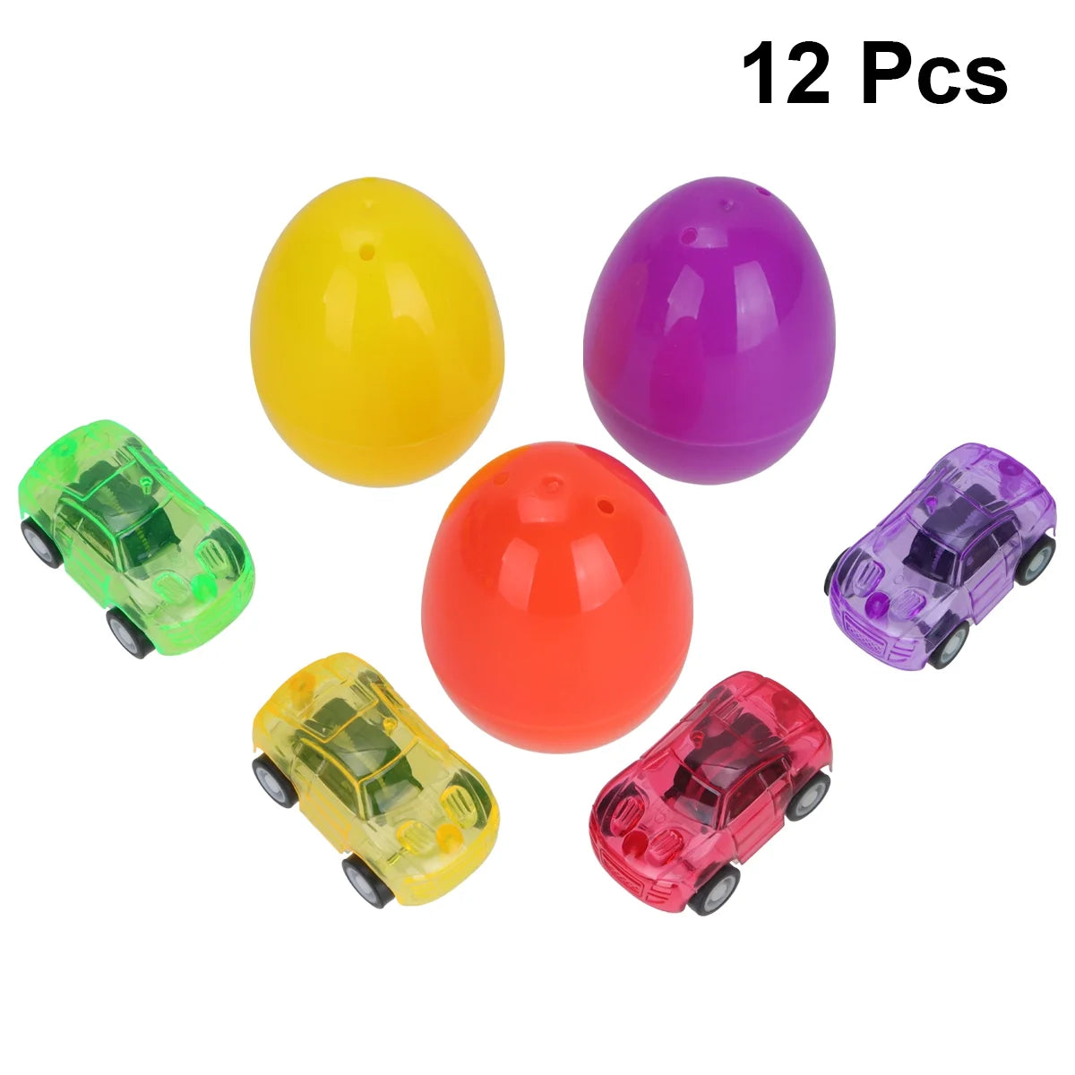 12 Set Easter Surprise Egg and Car Toy for Children Toddlers G86123