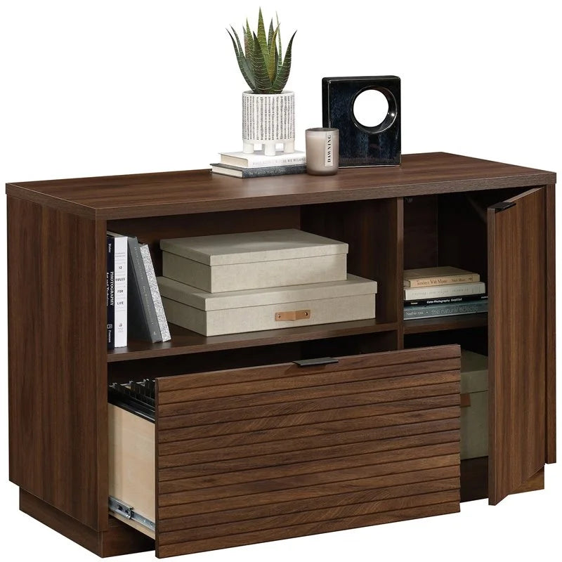 Mahogany Engineered Wood Storage Credenza W789028