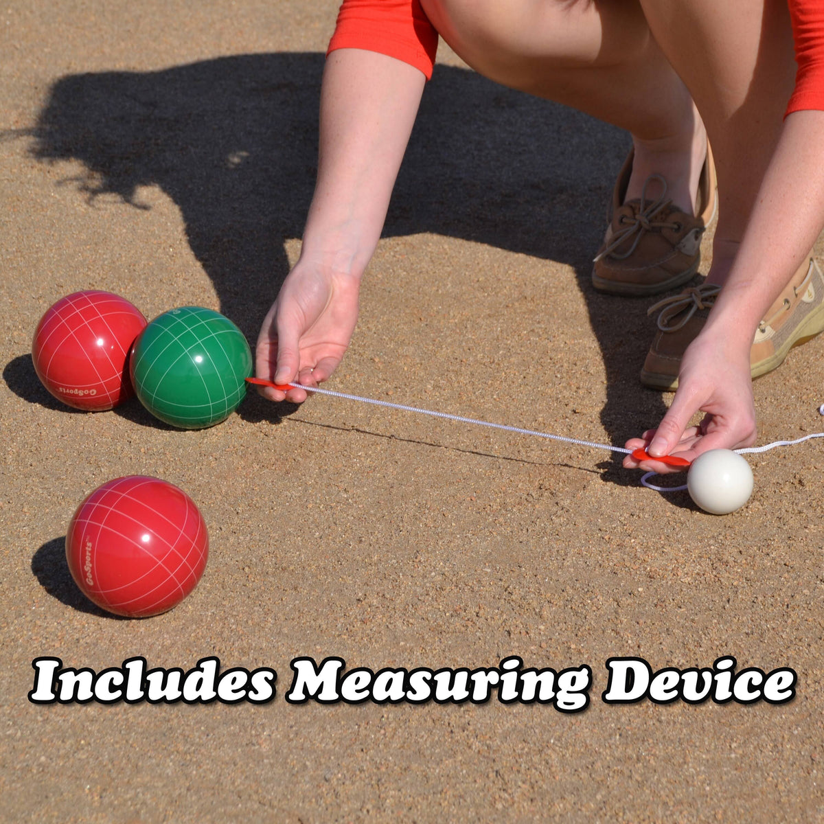 Bocce Set with 8 Balls, Pallino, Case, and Measuring Rope J243727