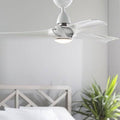 White LED Propeller Ceiling Fan with Remote Control and Light Kit S1079
