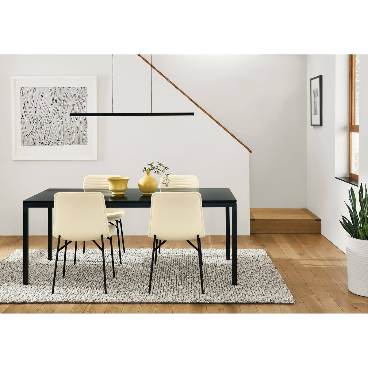 Modern Cato Side Chair in Grey with Chrome Frame H66459