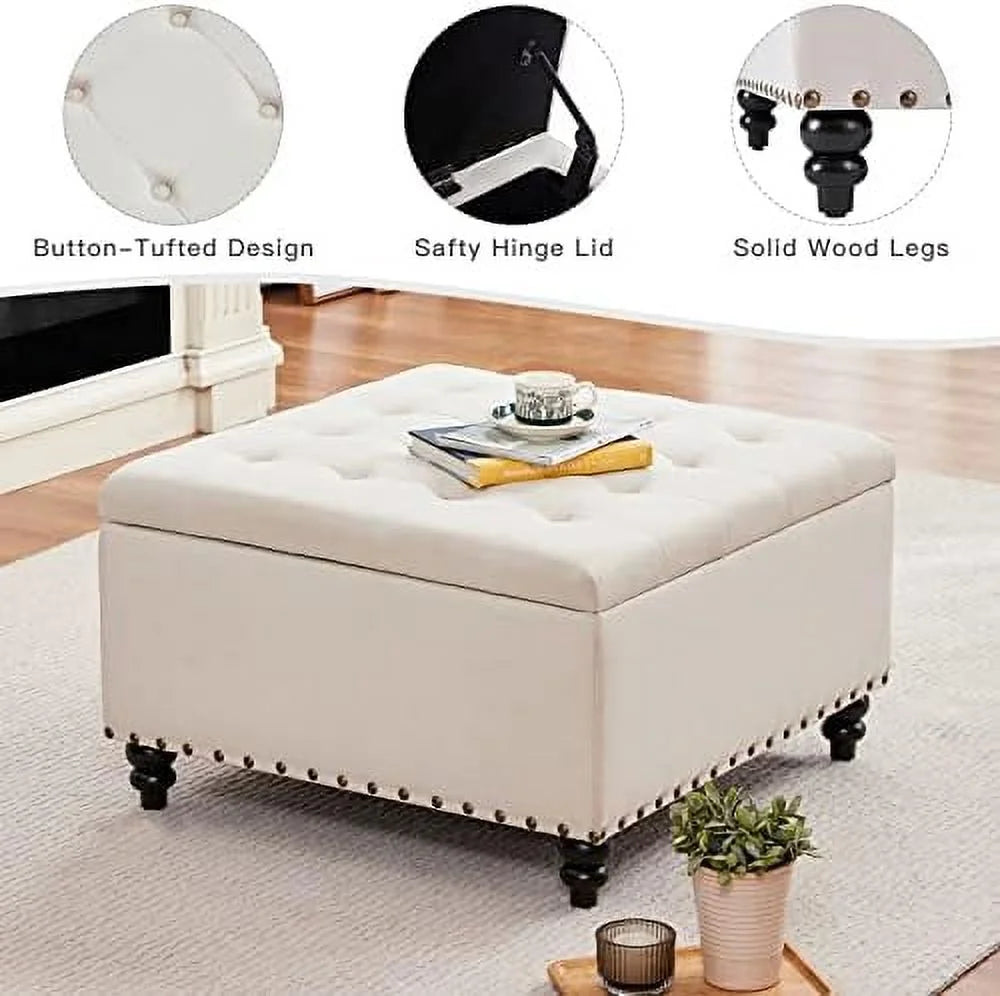 Square Tufted Ottoman D5882