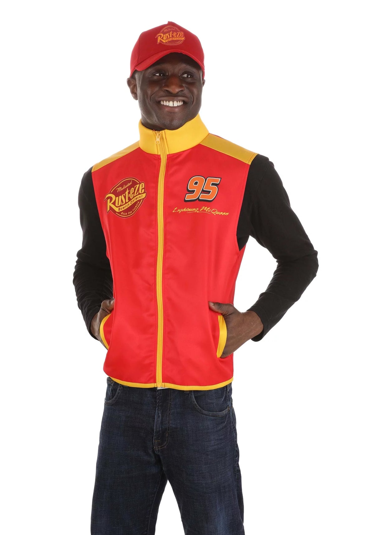 Lightning McQueen Crew Hat & Vest Costume Kit P652
