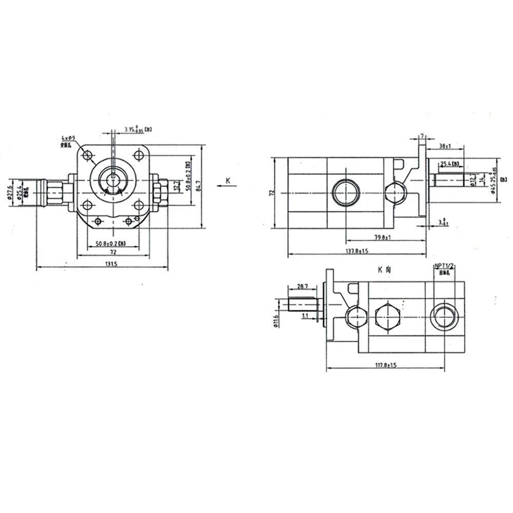 13 GPM 2 Stage Hydraulic Log Splitter Pump P672