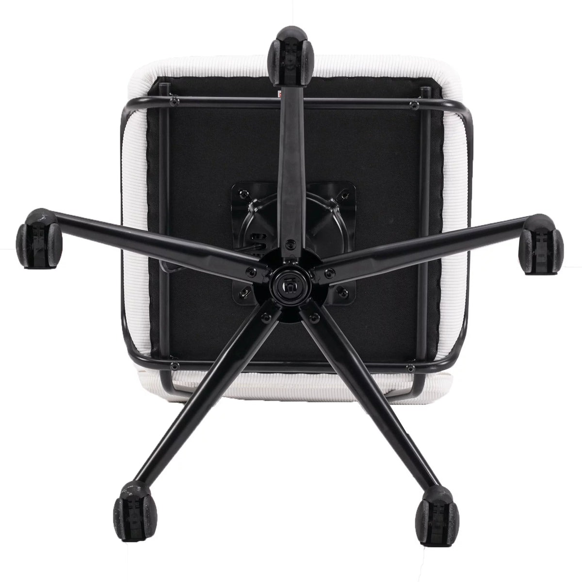 White Corduroy Adjustable Swivel Desk Chair P565