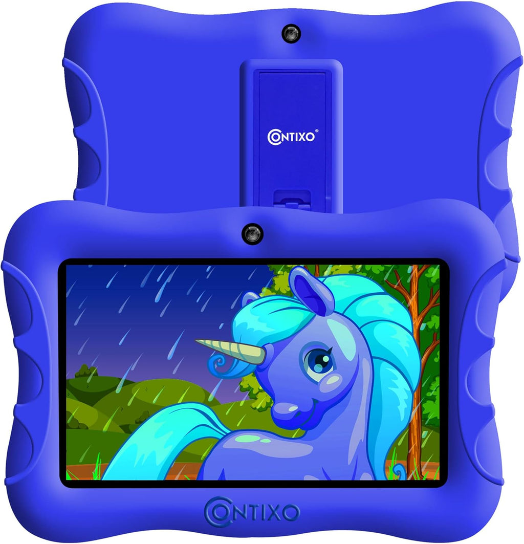 7-inch HD Toddler Tablet with Camera, Parental Control, 32GB, WiFi, Kid-Proof Case, DkBlue Pack of 2 S798880