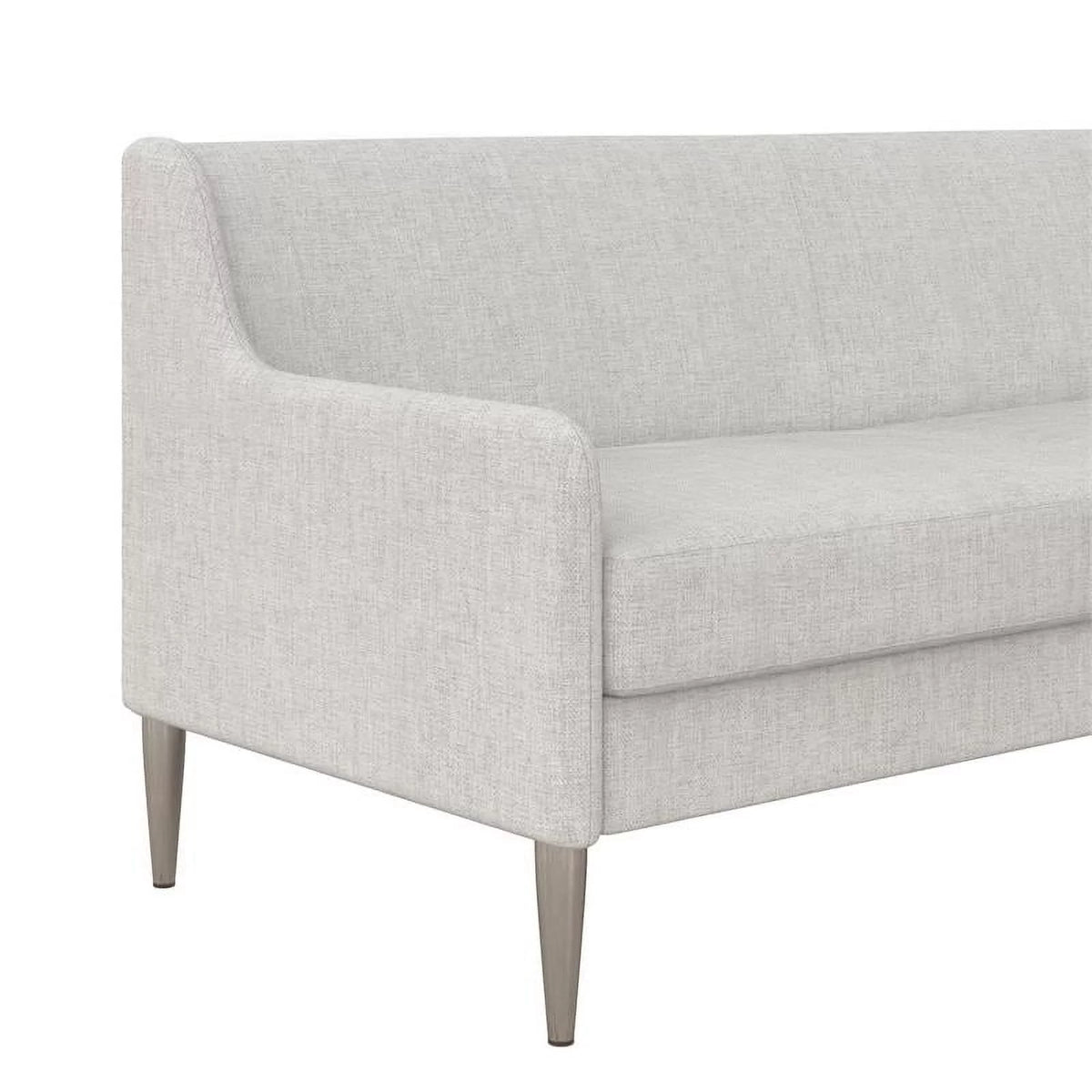 Light Gray Linen Sofa with Steel Legs L3043