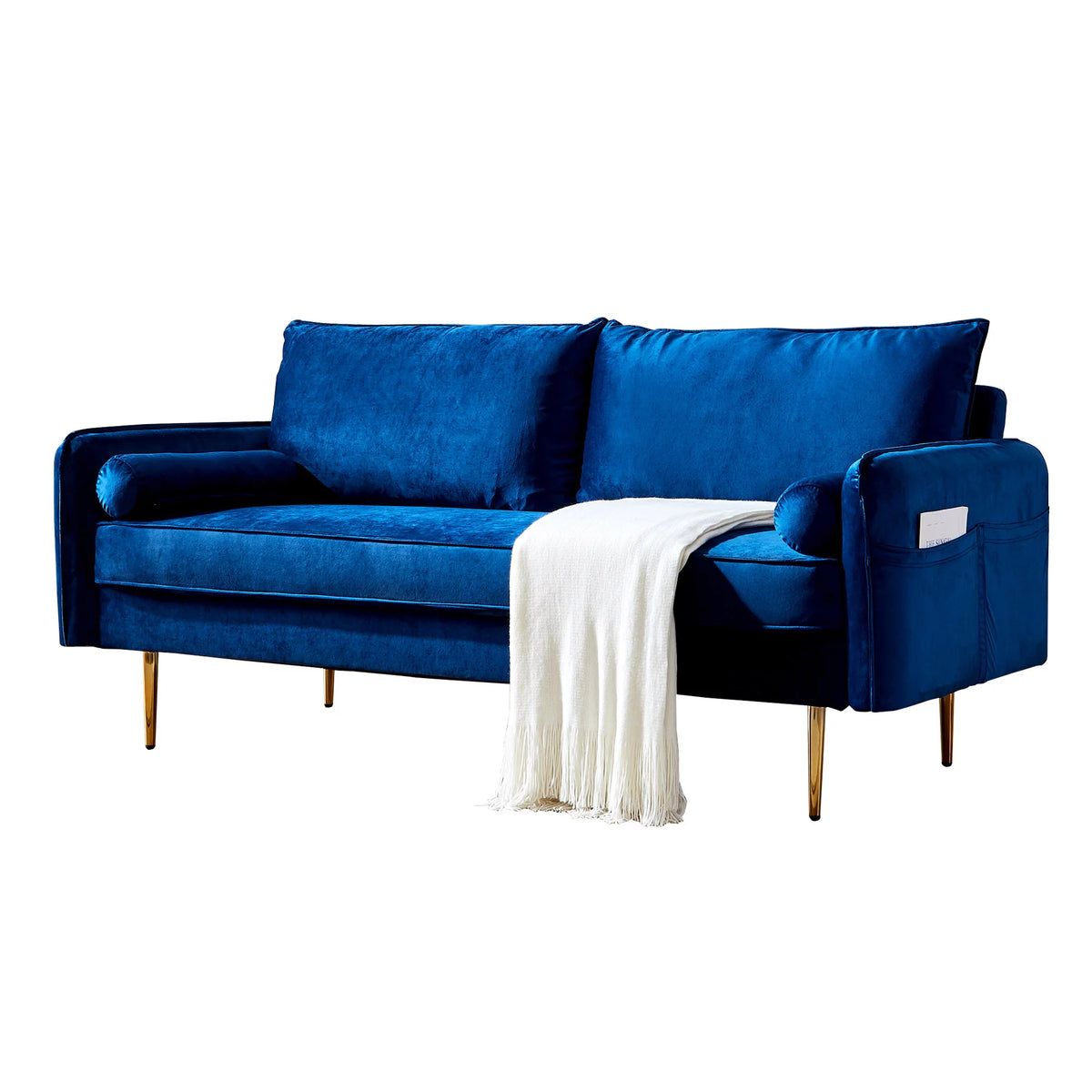 Blue Velvet Sofa B3416