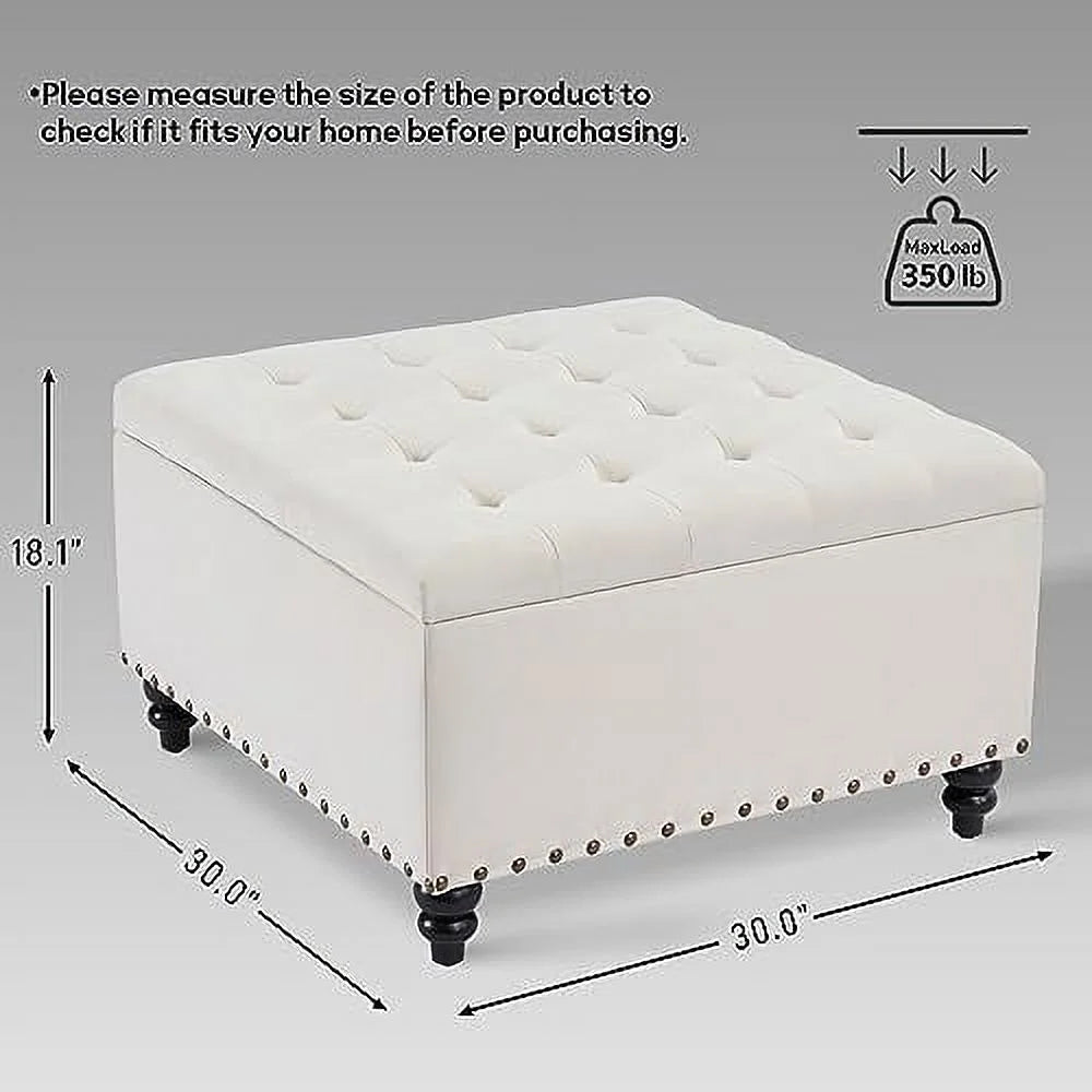 Square Tufted Ottoman D5882