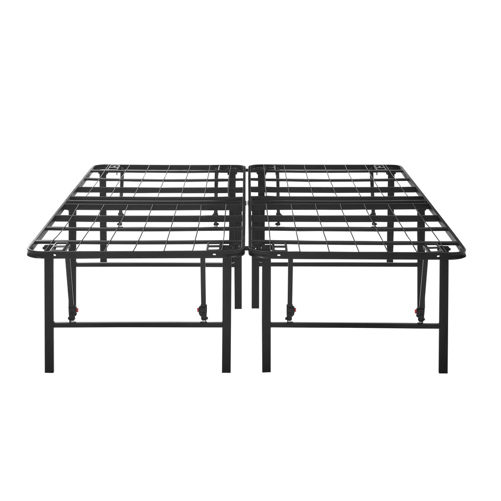 Foldable Steel Queen Platform Bed Frame, Black N324466