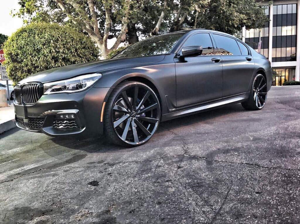 20 Inch Staggered Rims Set of 4 Gloss Black Wheels E907155