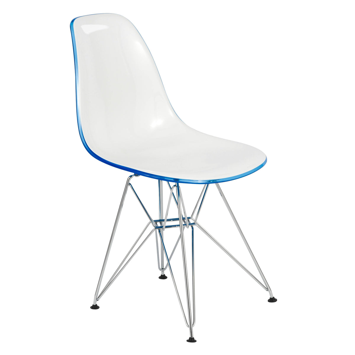 White Blue Dining Chair Q413