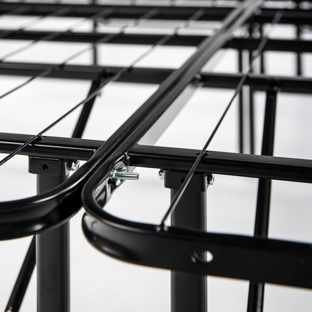 Black Steel Smart Base Bed Frame F3905