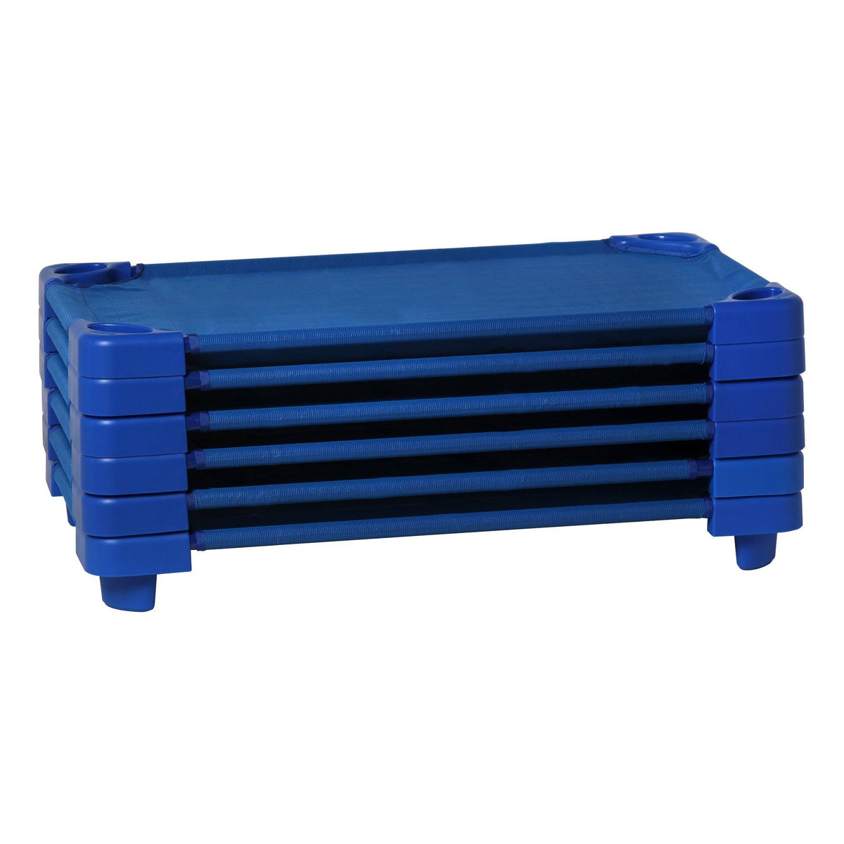 Stackable Daycare Cot Standard, Blue, Pack of 6 V200