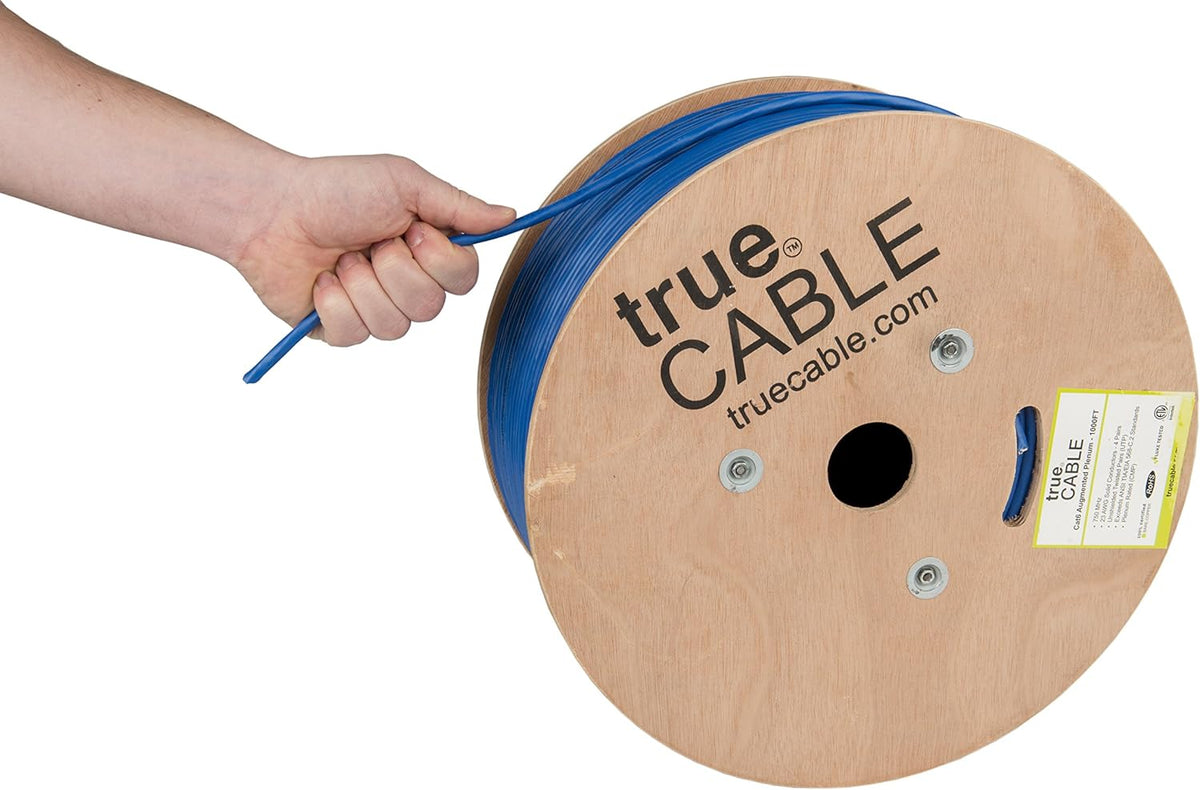 1000ft Blue 23AWG 4 Pair Solid Bare Copper Bulk Ethernet Cable G57607