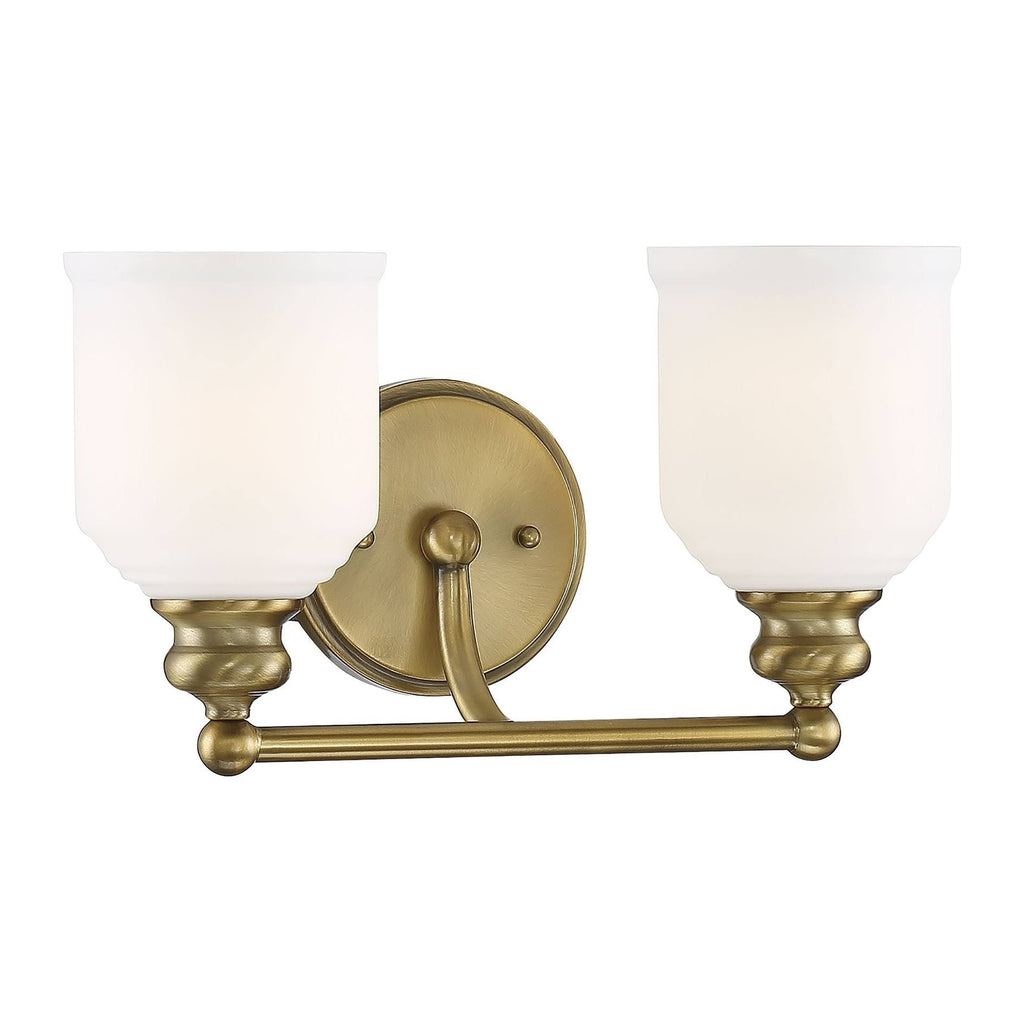 2 Light Warm Brass Bath Light S653397