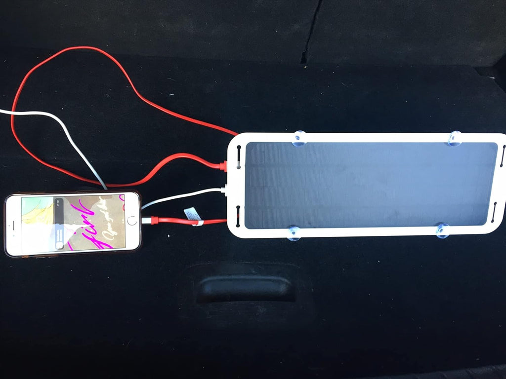 12V Solar-Panel Battery Charger Maintainer with 5V USB Ports, Waterproof, Pack of 2 K91667