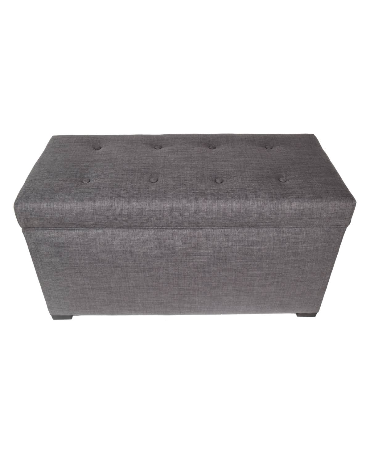 Tufted Storage Bench Gray H16456
