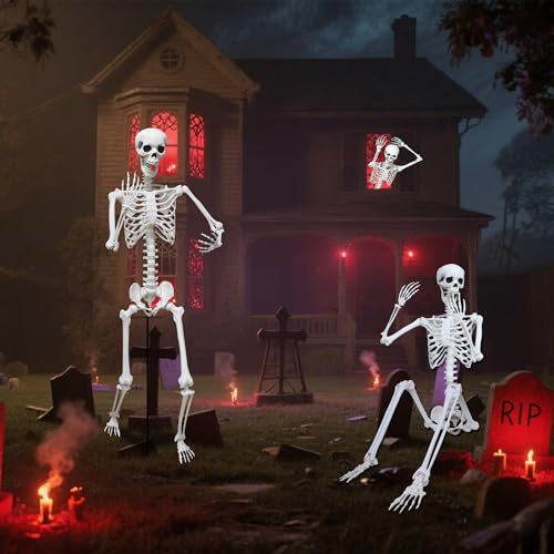 5.4Ft Posable Plastic Skeletons 2Pack E72803