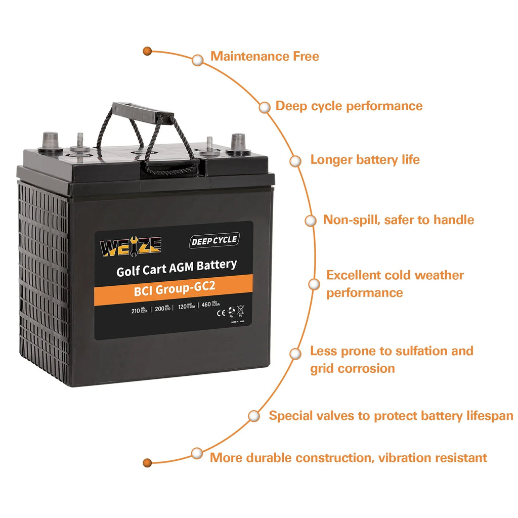 6V 210ah Deep Cycle AGM Battery Q2942
