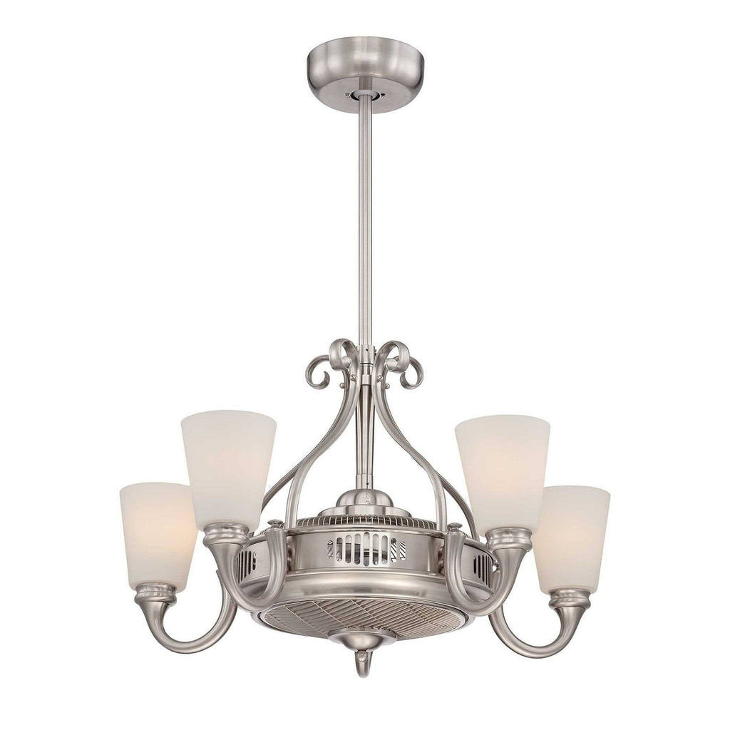 Satin Nickel LED Fan Light T3346