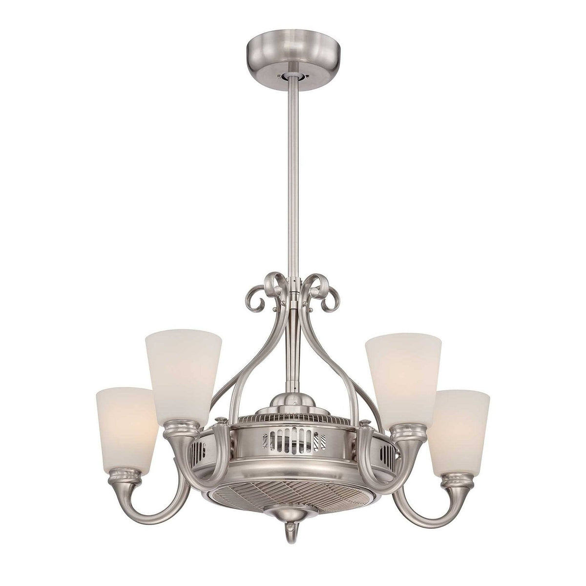 Satin Nickel LED Fan Light T3346