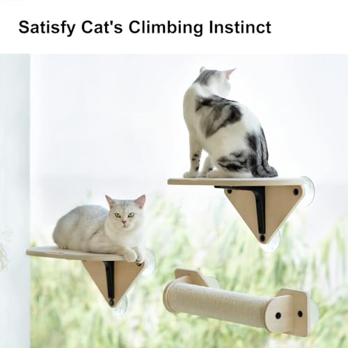 Window Perch Hammock with Climbing Steps and Scratching Post L865