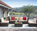 6 Pieces Wicker PE Rattan Sectional Sofa with Cushions I45822