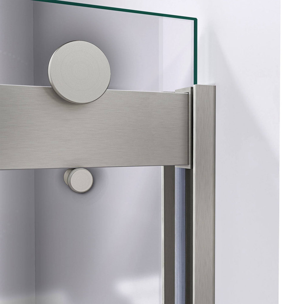 Semi-Frameless Bypass Shower Door in Chrome and Gray Glass I737