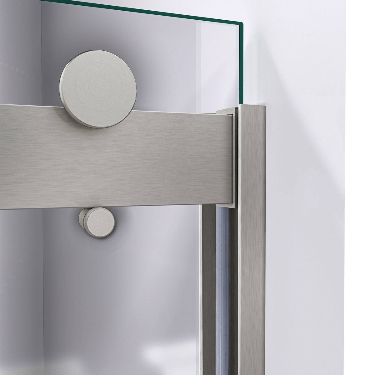 Semi-Frameless Bypass Shower Door in Chrome and Gray Glass I737