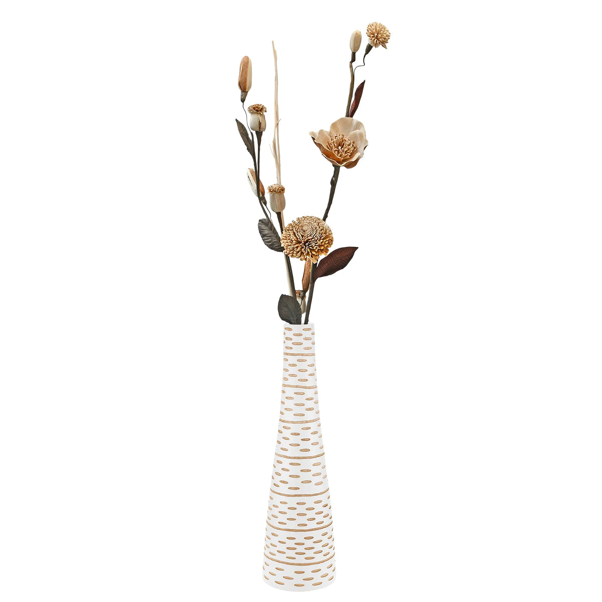 White Mango Tree Wood Bottle-Shaped Vase Q278452