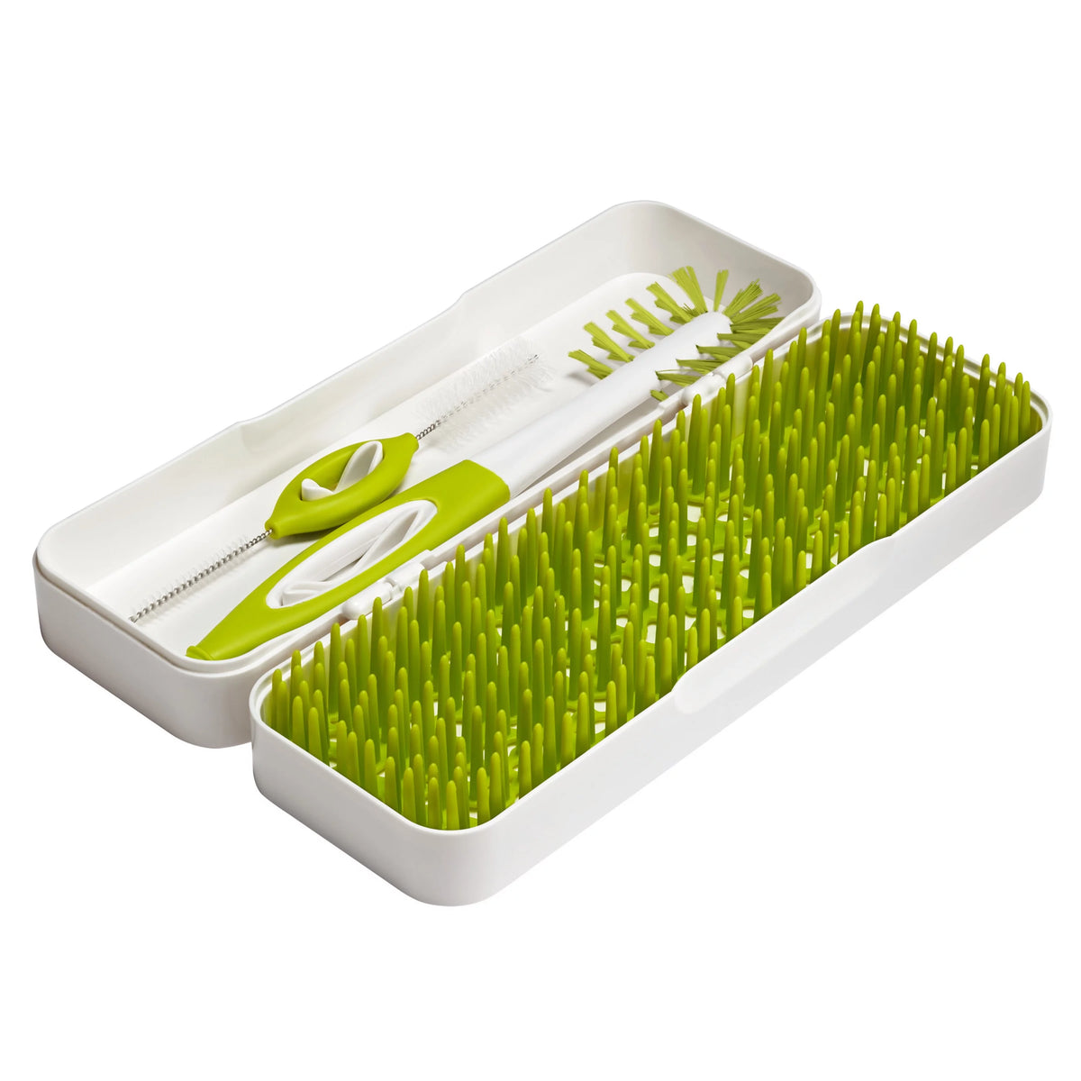 Compact Travel Bottle Drying Rack + 2 Baby Bottle Brushes O50693