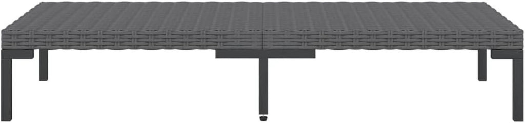 12 Piece Patio Lounge Set with Cushions Poly Rattan Dark Gray H357