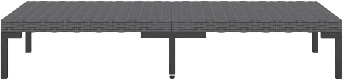 12 Piece Patio Lounge Set with Cushions Poly Rattan Dark Gray H357