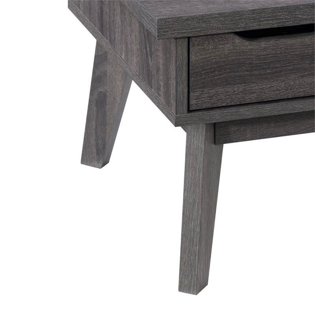Dark Gray Engineered Wood Coffee Table with Drawers K36744