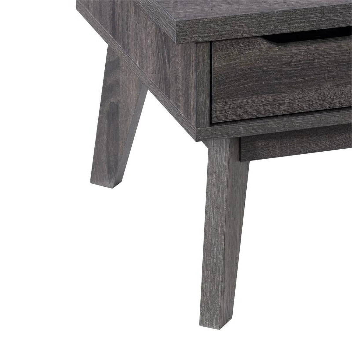 Dark Gray Engineered Wood Coffee Table with Drawers K36744